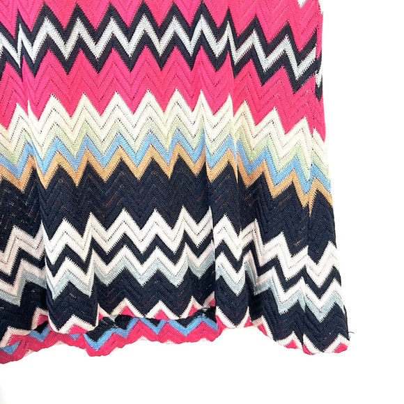 Missoni Pink and Navy Chevron Knit T-Shirt - Picture 4 of 8